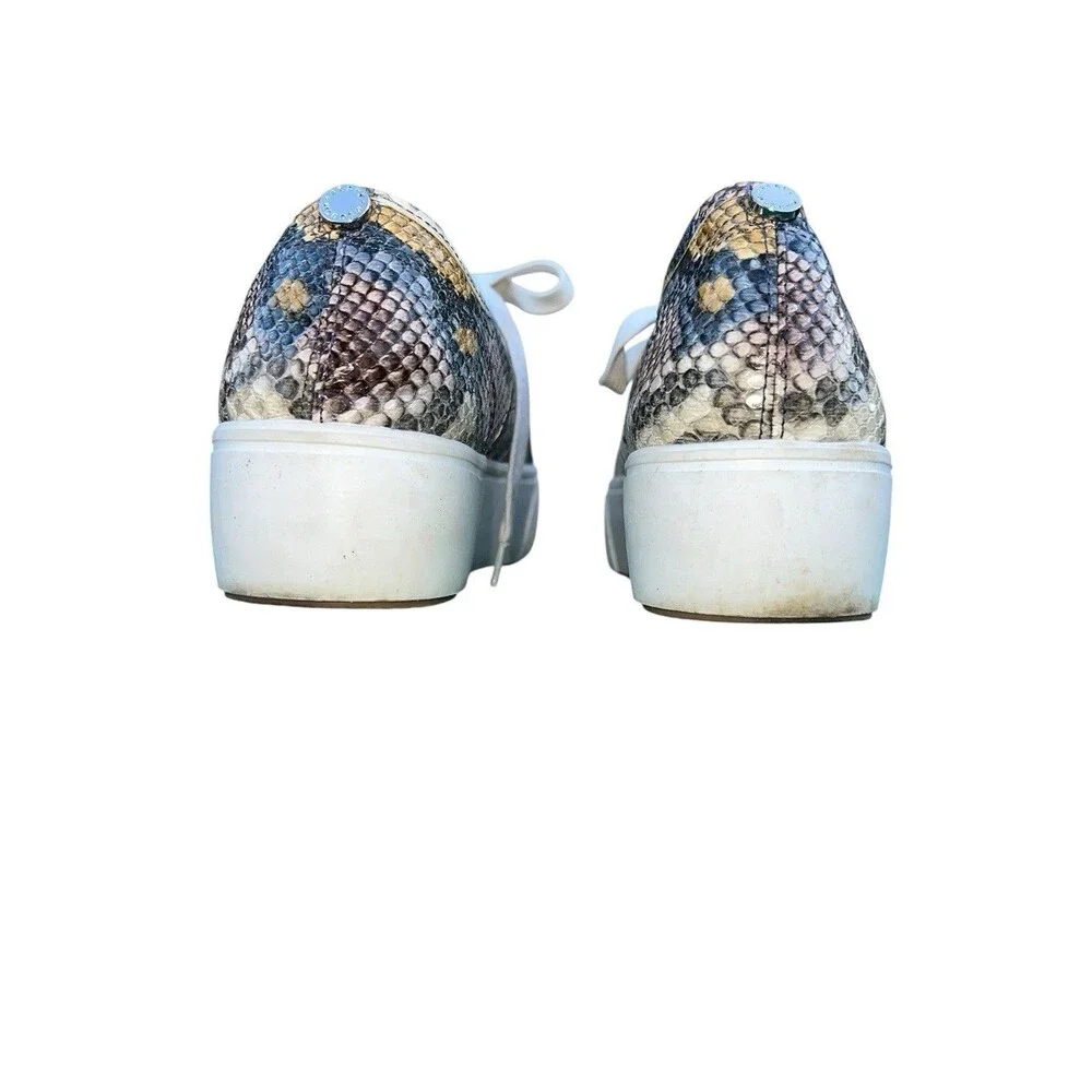 Steve Madden Emmi Women's 8M Platform Snake Print Sneakers VGUC Vegan Colorful